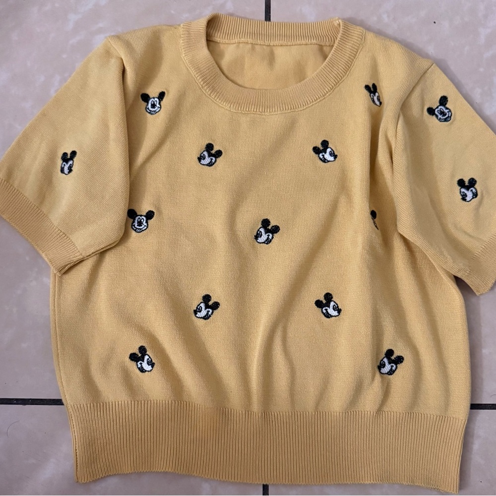 Yellow Mickey Mouse Sweater